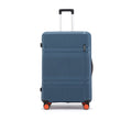 Hard body luggage set piece in blue hard shell with telescopic handle and spinner wheels