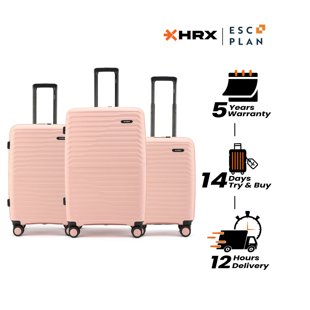HRX by Hrithik Roshan Hard Body Set of 3 Luggage 8 Wheels - Kyoto
