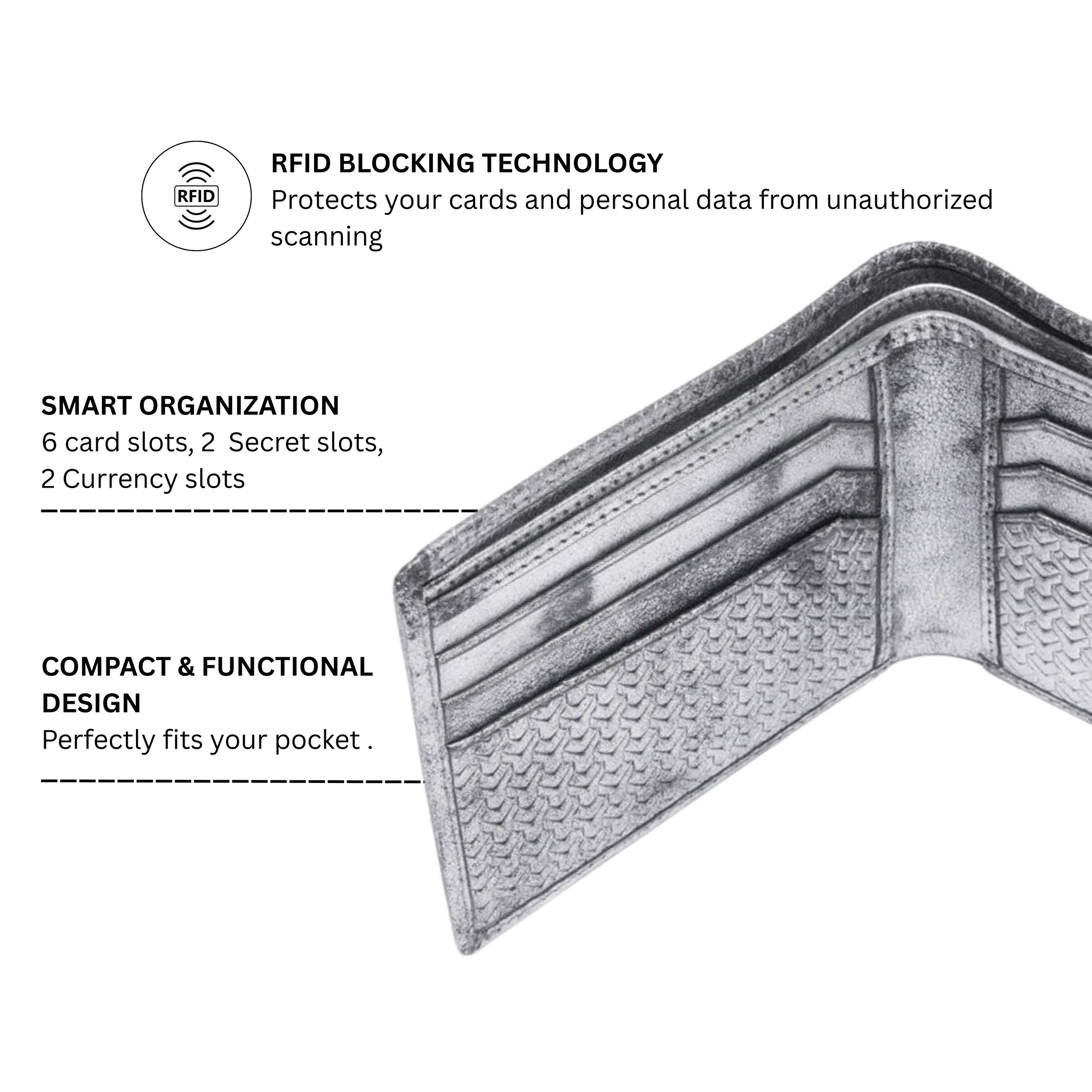 Rare Rabbit' Mahris (Leather) Wallet-Bi-Fold (Cc)-Metalic Foil