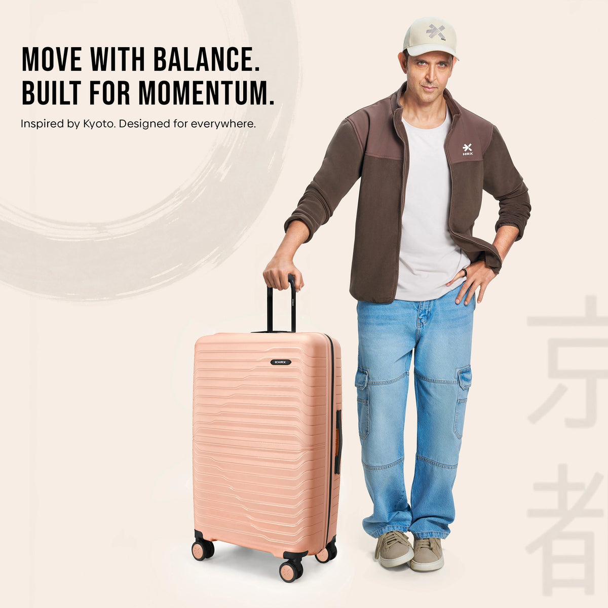 HRX Kyoto Hard Body Set of 3 Luggage (8 Wheels) - Polypropylene