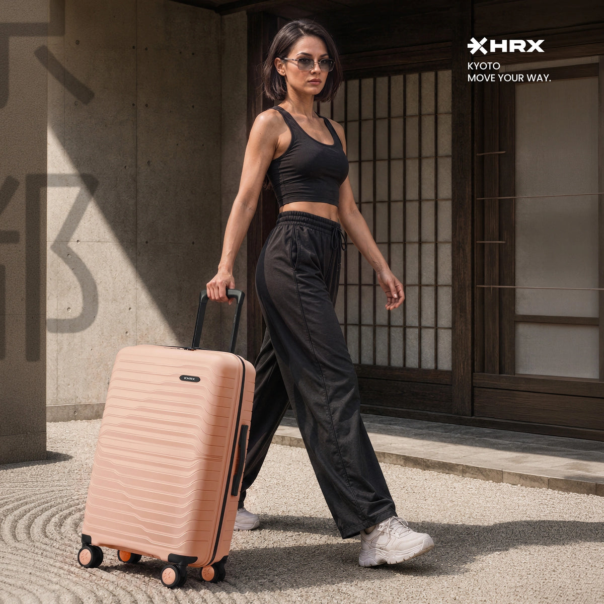 HRX Kyoto Hard Body Set of 3 Luggage (8 Wheels) - Polypropylene
