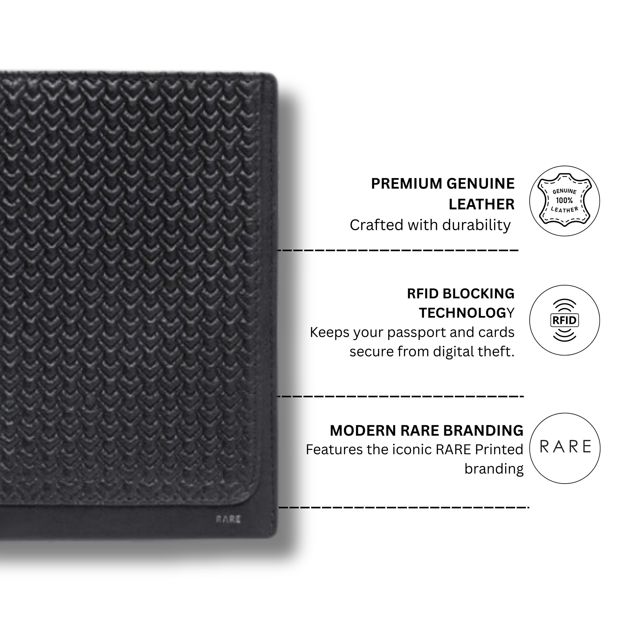 Rare Rabbit Voryn (Leather) Passport Holder-Slim Fold