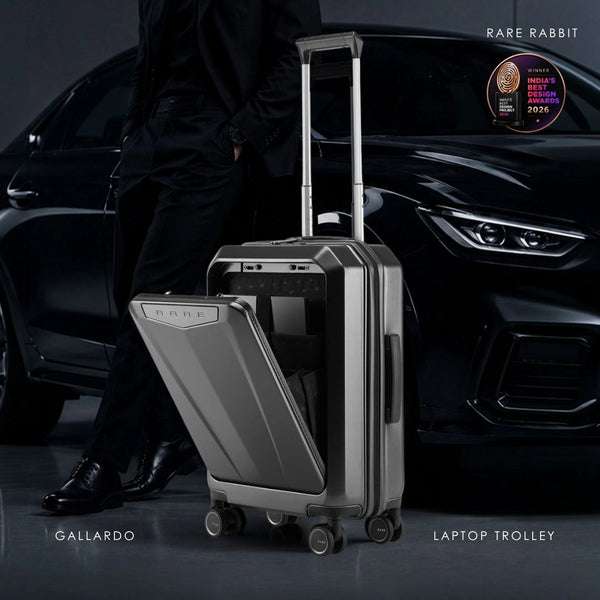 Rare Rabbit Gallardo Polycarbonate Laptop Cabin Trolley (57 cm | 8 Wheels)