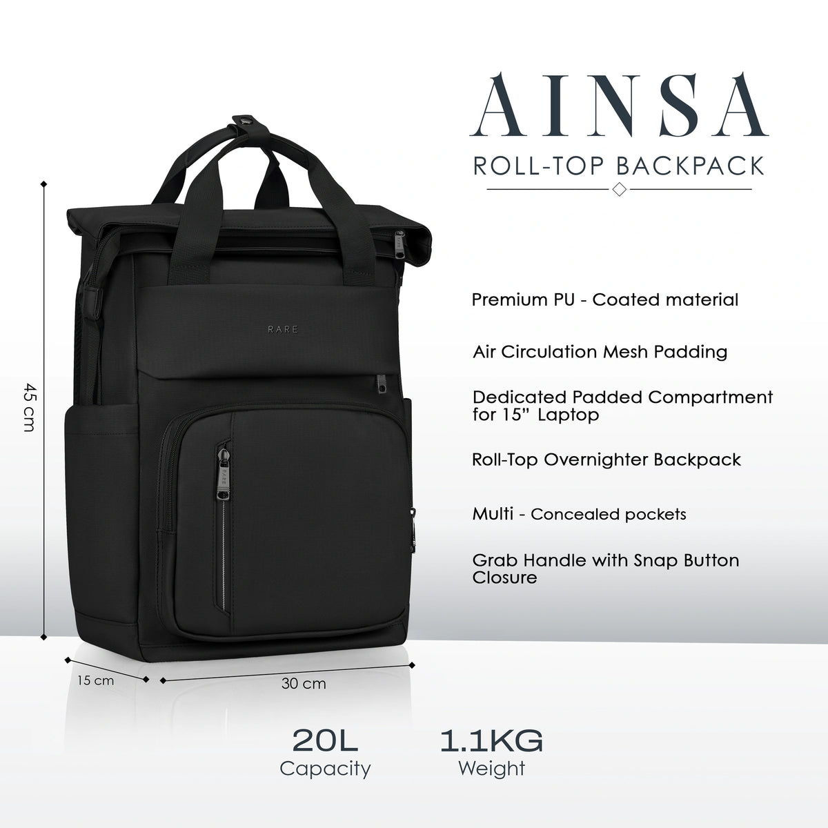 Rare Rabbit - Ainsa - Backpack - 16" Laptop - Polyester