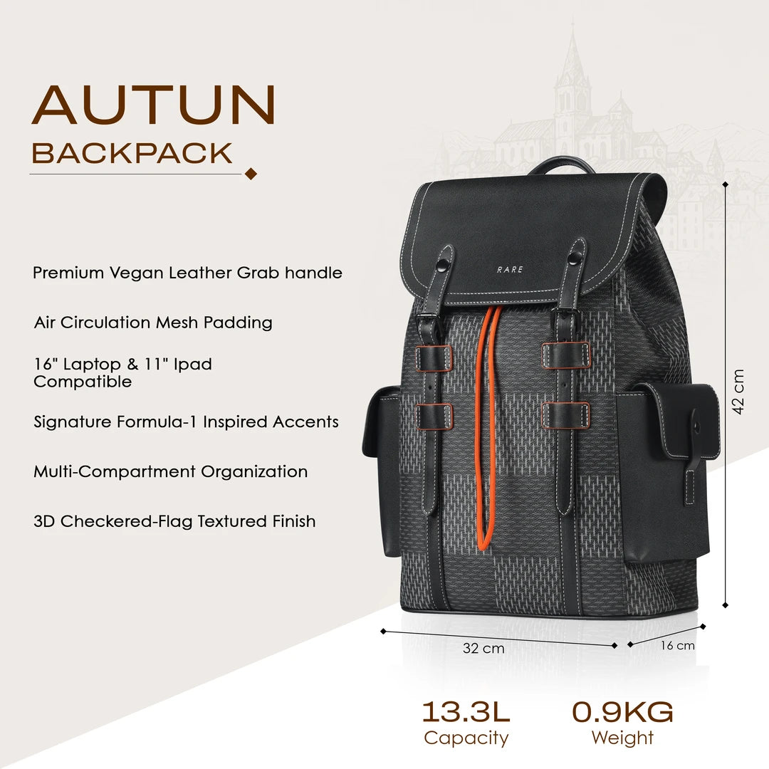 Rare Rabbit - Autun - Backpack - 16" Laptop - Premium Polyurethane