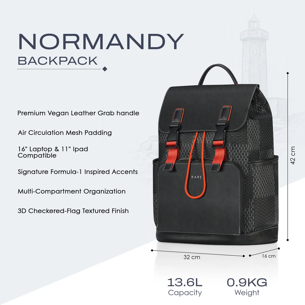 Rare Rabbit - Normandy - Backpack - 16" Laptop - Premium Polyurethane