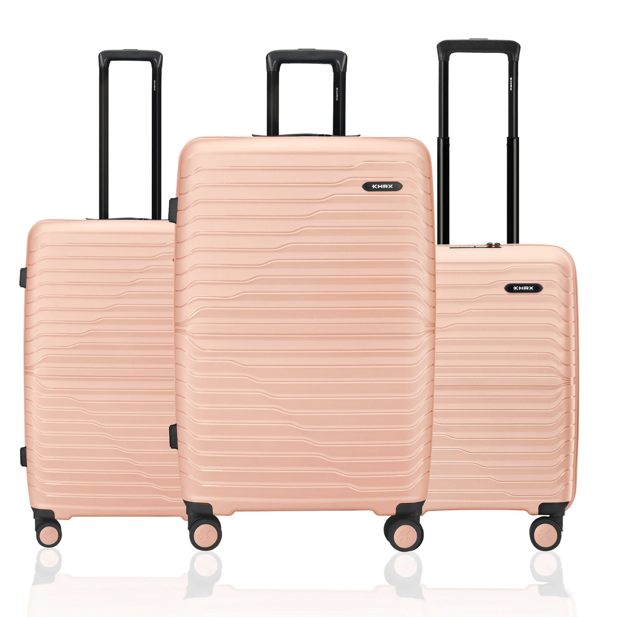 HRX Kyoto Hard Body Set of 3 Luggage (8 Wheels) - Polypropylene