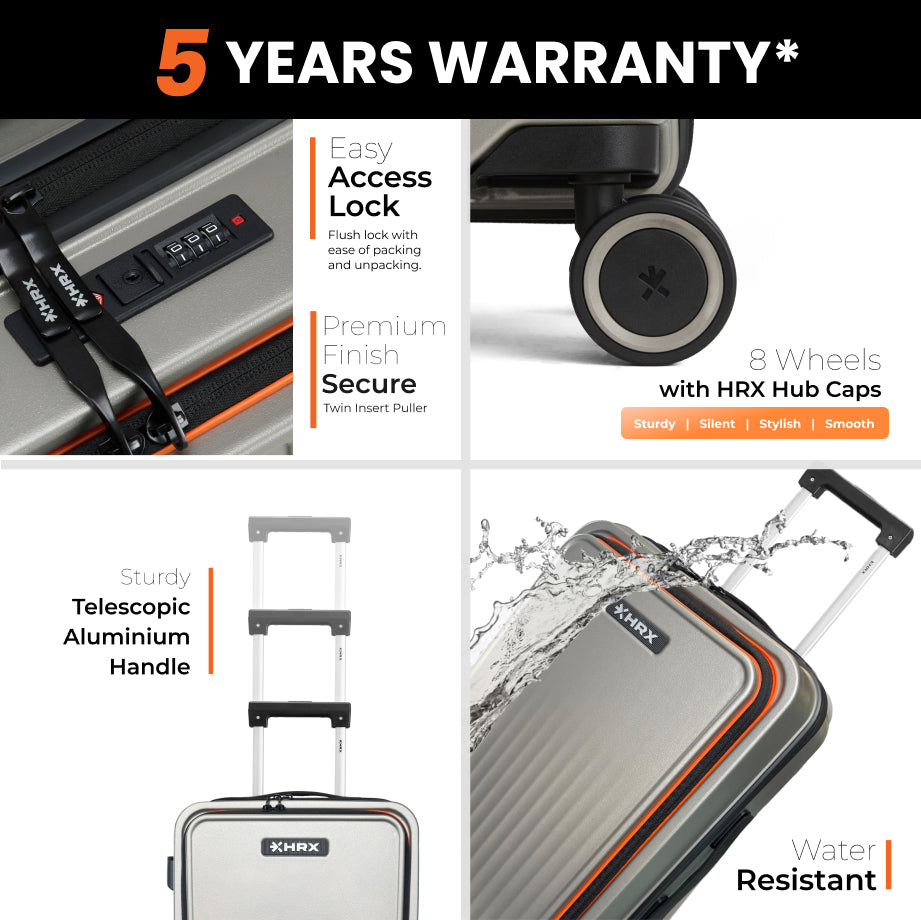 HRX Force Commute Trolley with Laptop Compartment