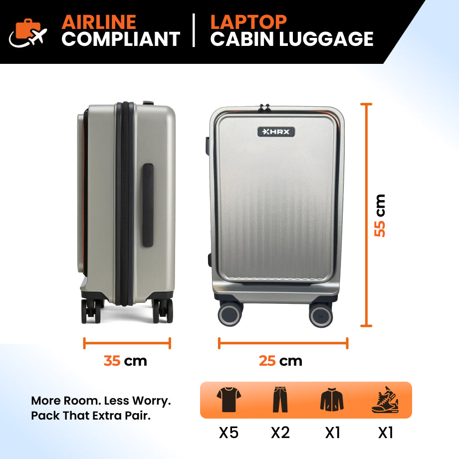 HRX Force Commute Trolley with Laptop Compartment