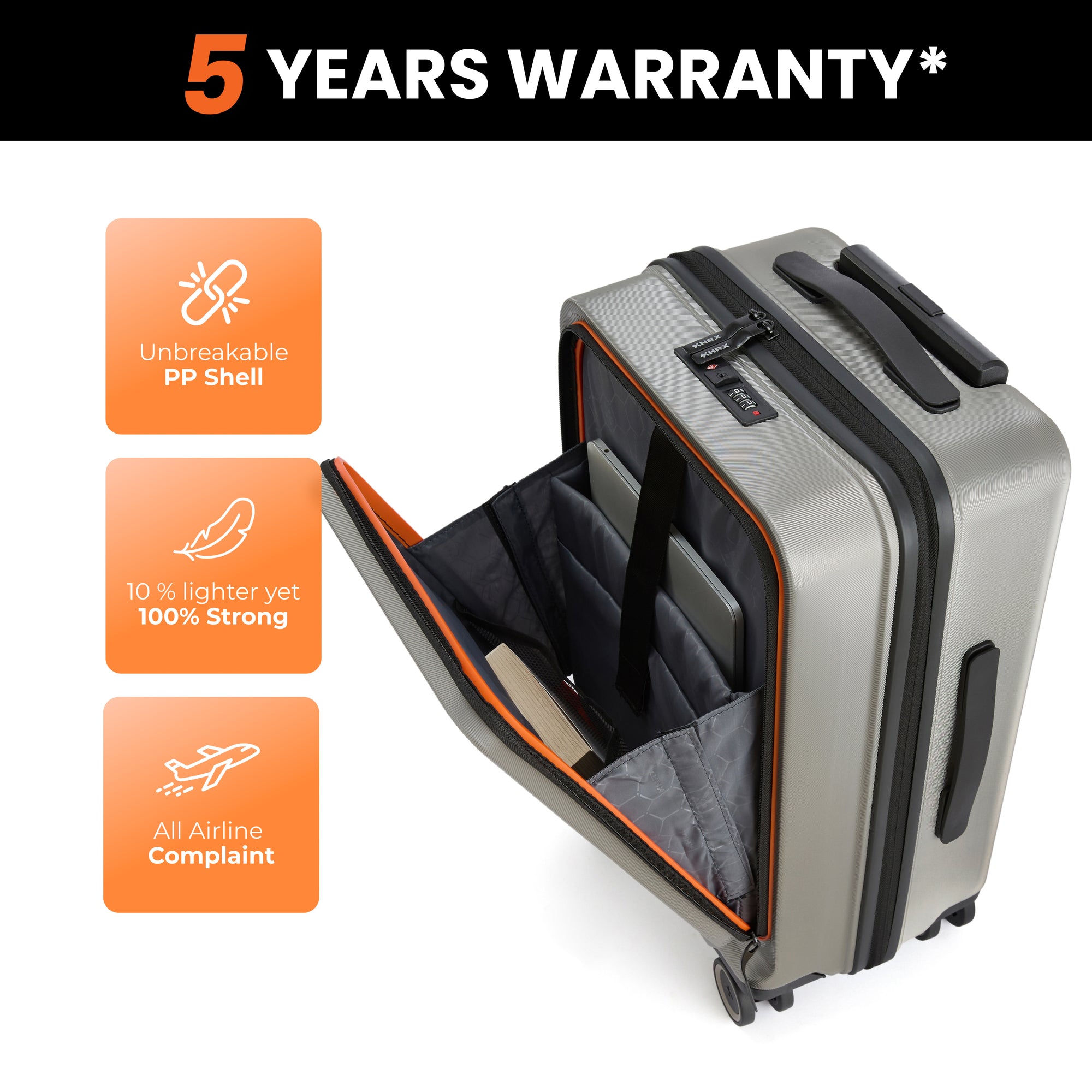 HRX Force Urban 2.0 Twill Trolley with Laptop Compartment