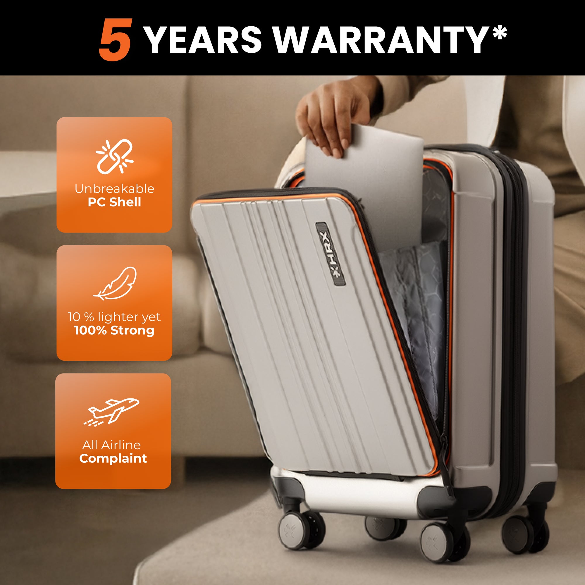 HRX Force Urban Trolley with Laptop Compartment