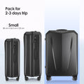 Hard shell polycarbonate trolley suitcase, dark gray, with spinner wheels and handle