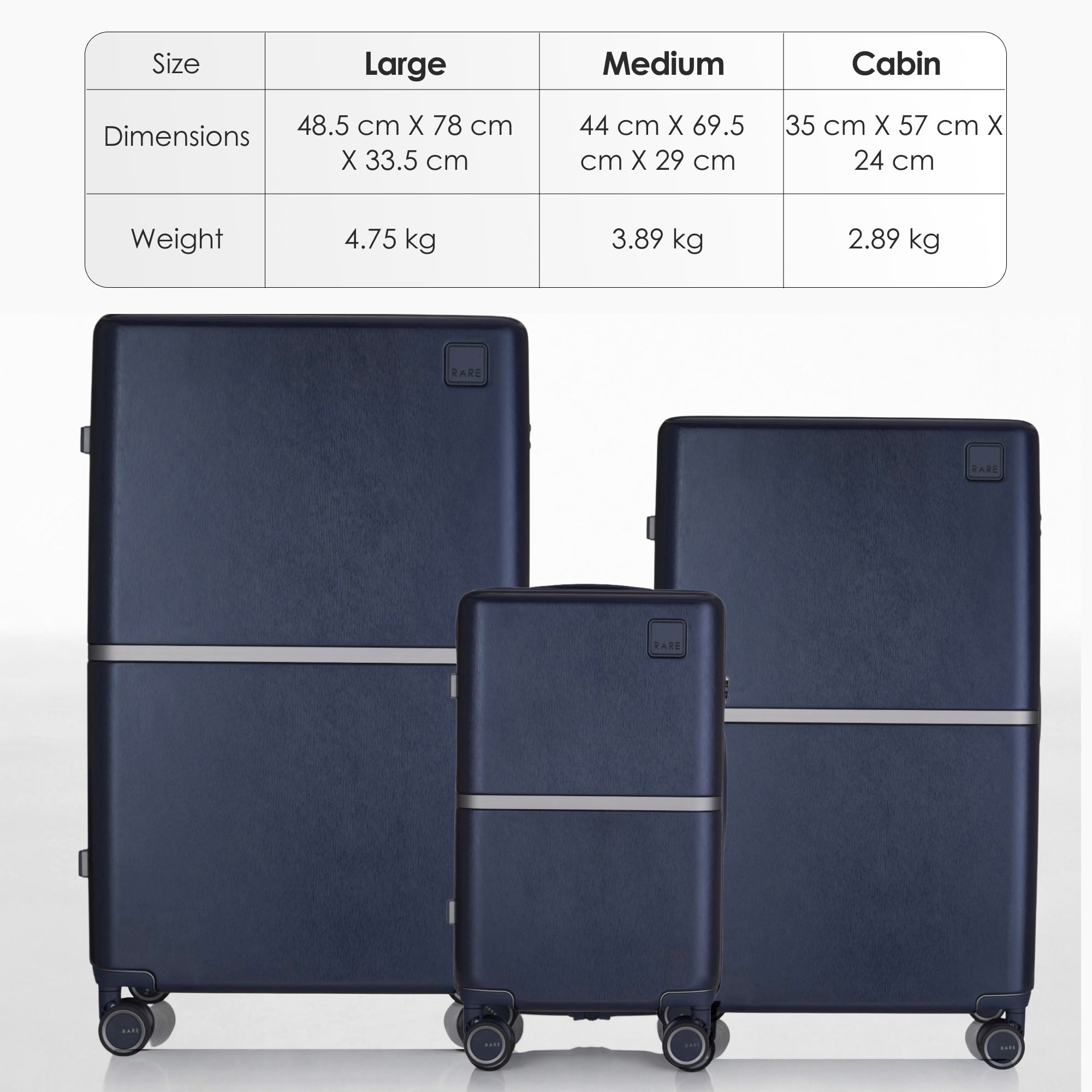 RARE RABBIT Tony Trolley – Hard Shell Polycarbonate Luggage