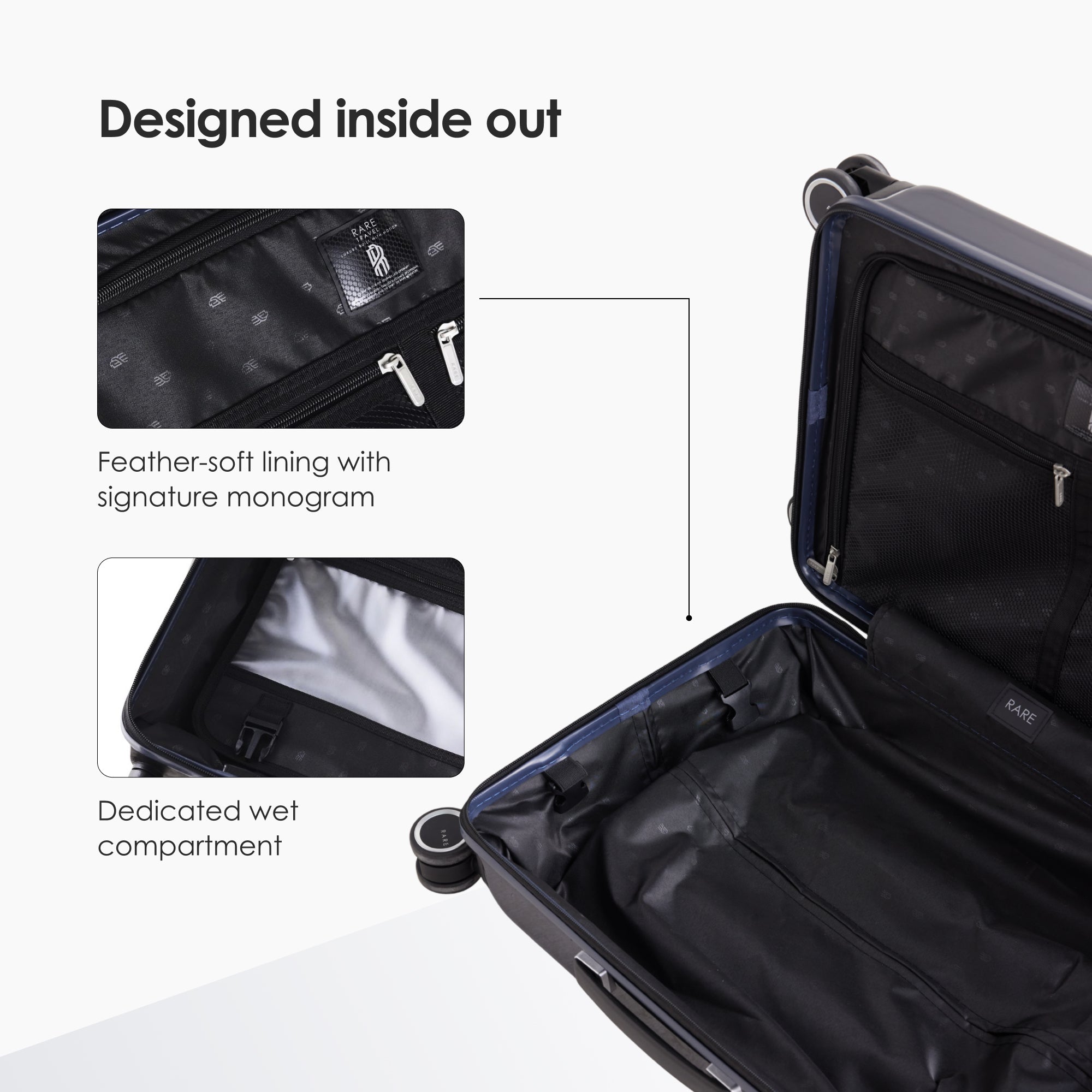 RARE RABBIT Tony Trolley – Hard Shell Polycarbonate Luggage
