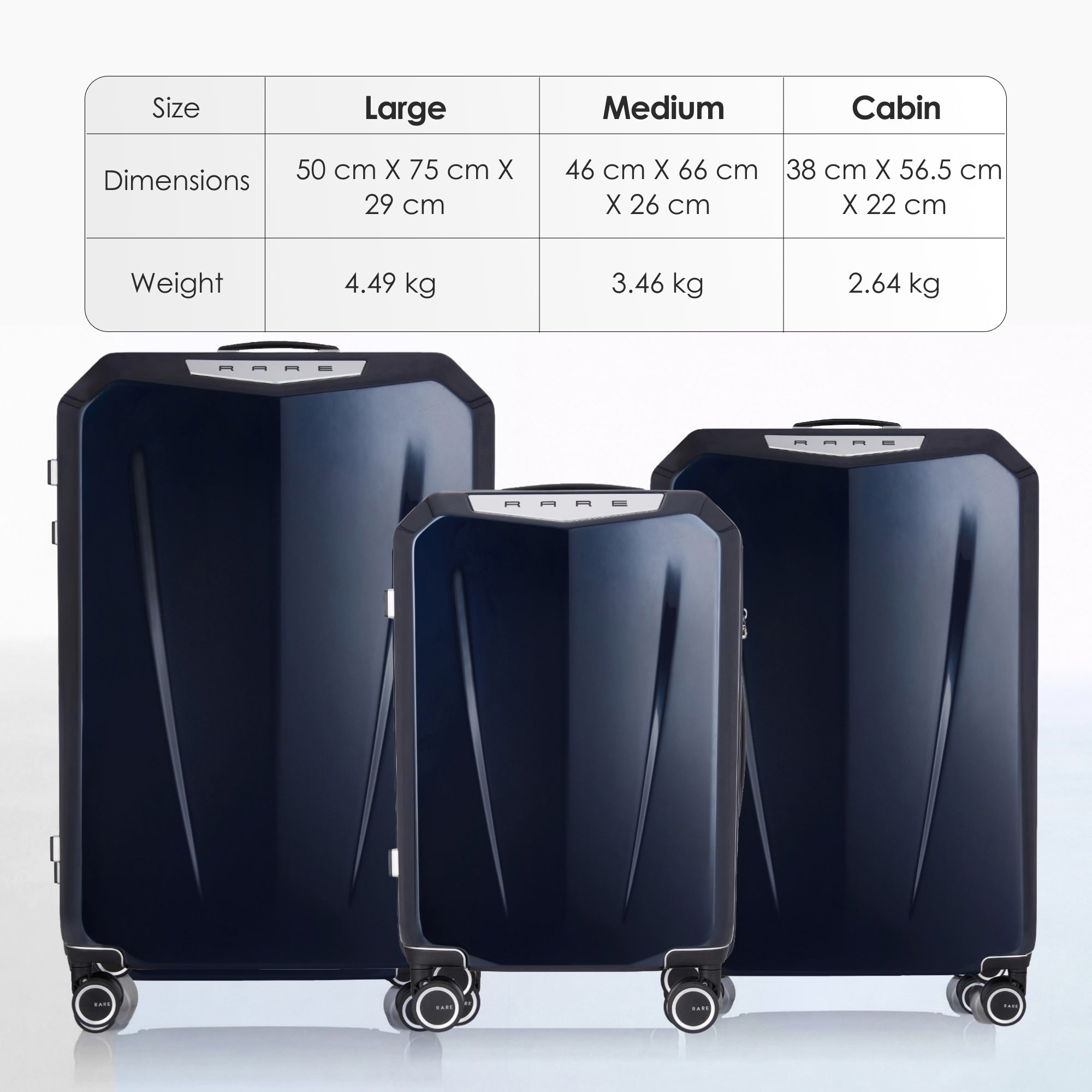 RARE RABBIT Gallardo Trolley – Hard Shell Polycarbonate Luggage