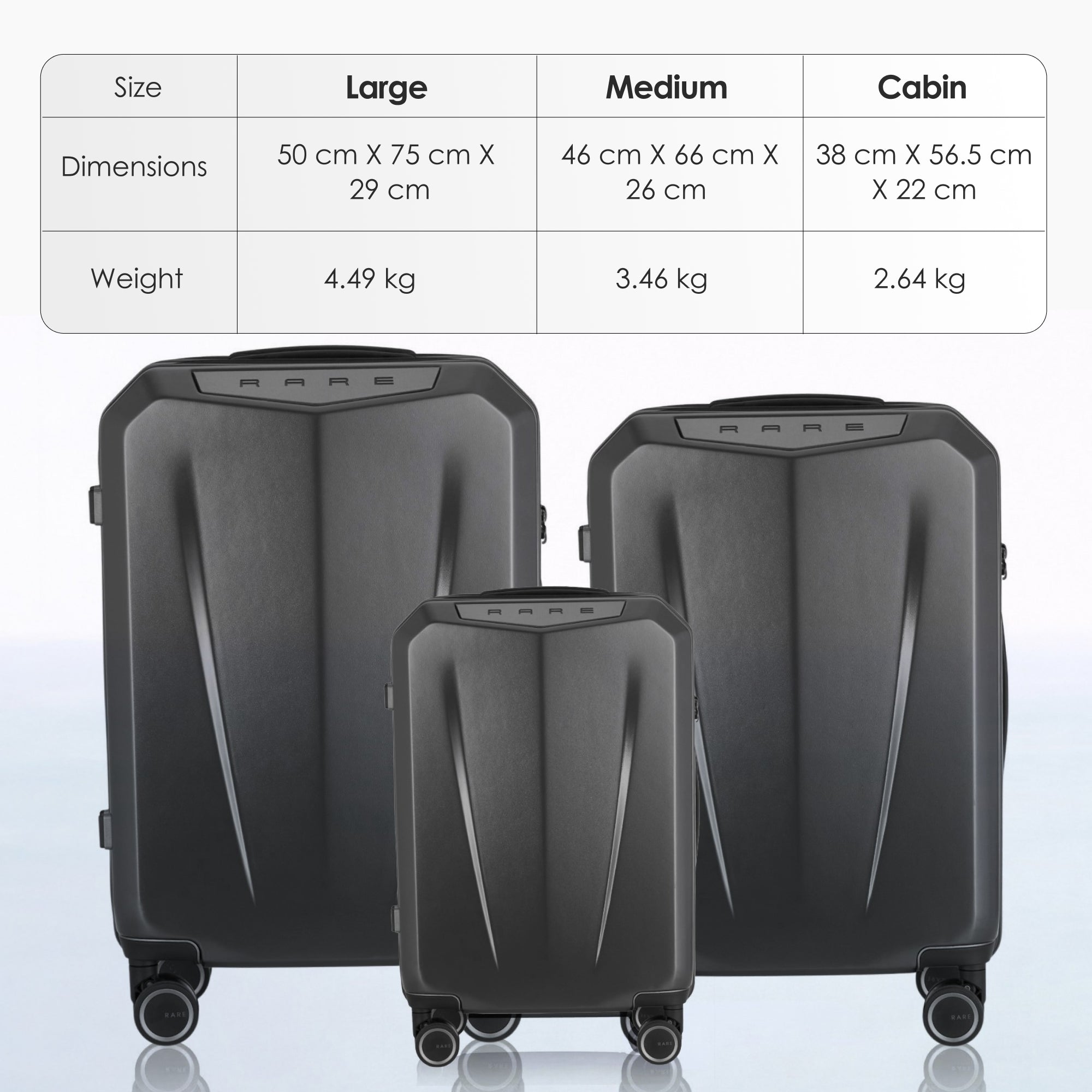 RARE RABBIT Gallardo Trolley – Hard Shell Polycarbonate Luggage