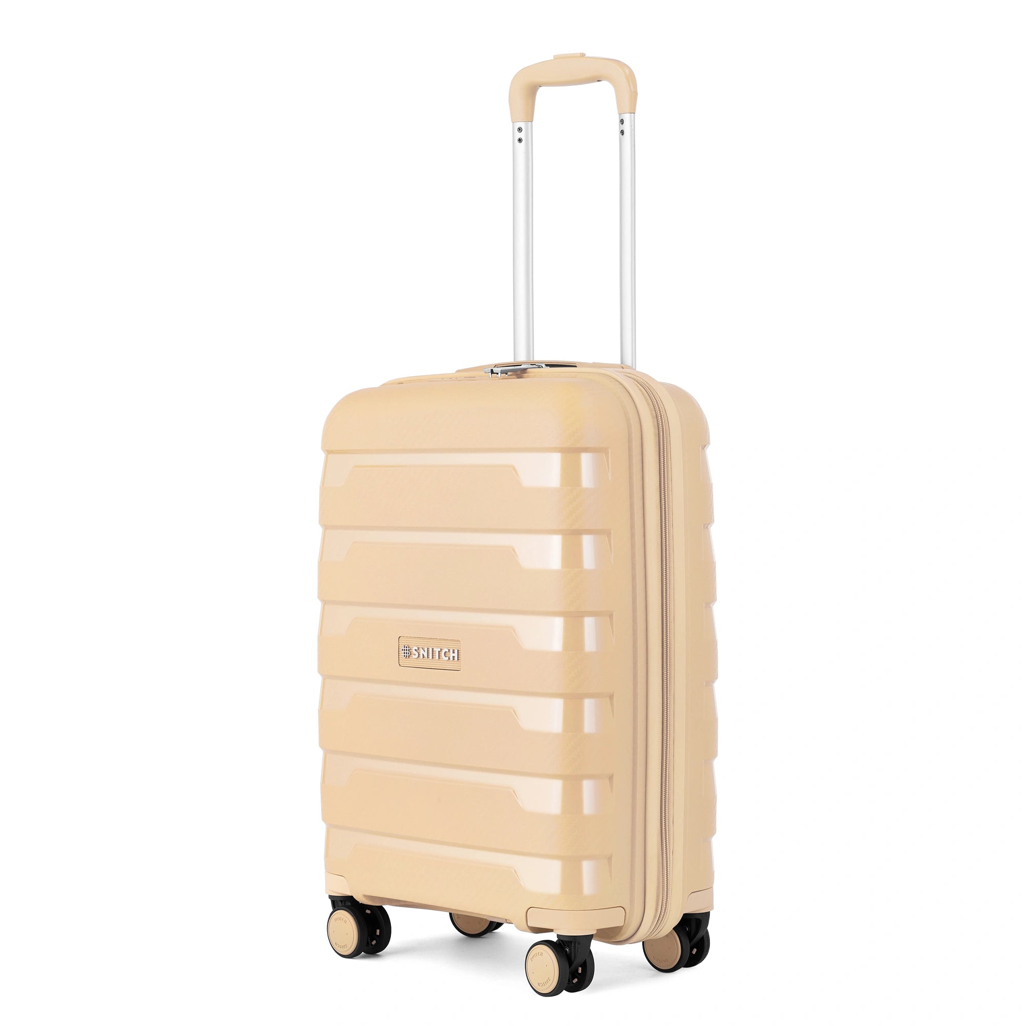 Snitch Layer Polypropylene Cabin Trolley (56 cm) - Beige