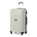 Light grey check-in trolley with telescopic handle and 4 spinner wheels