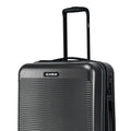 Medium check-in suitcase front, dark hard shell with HRX logo and black top handle