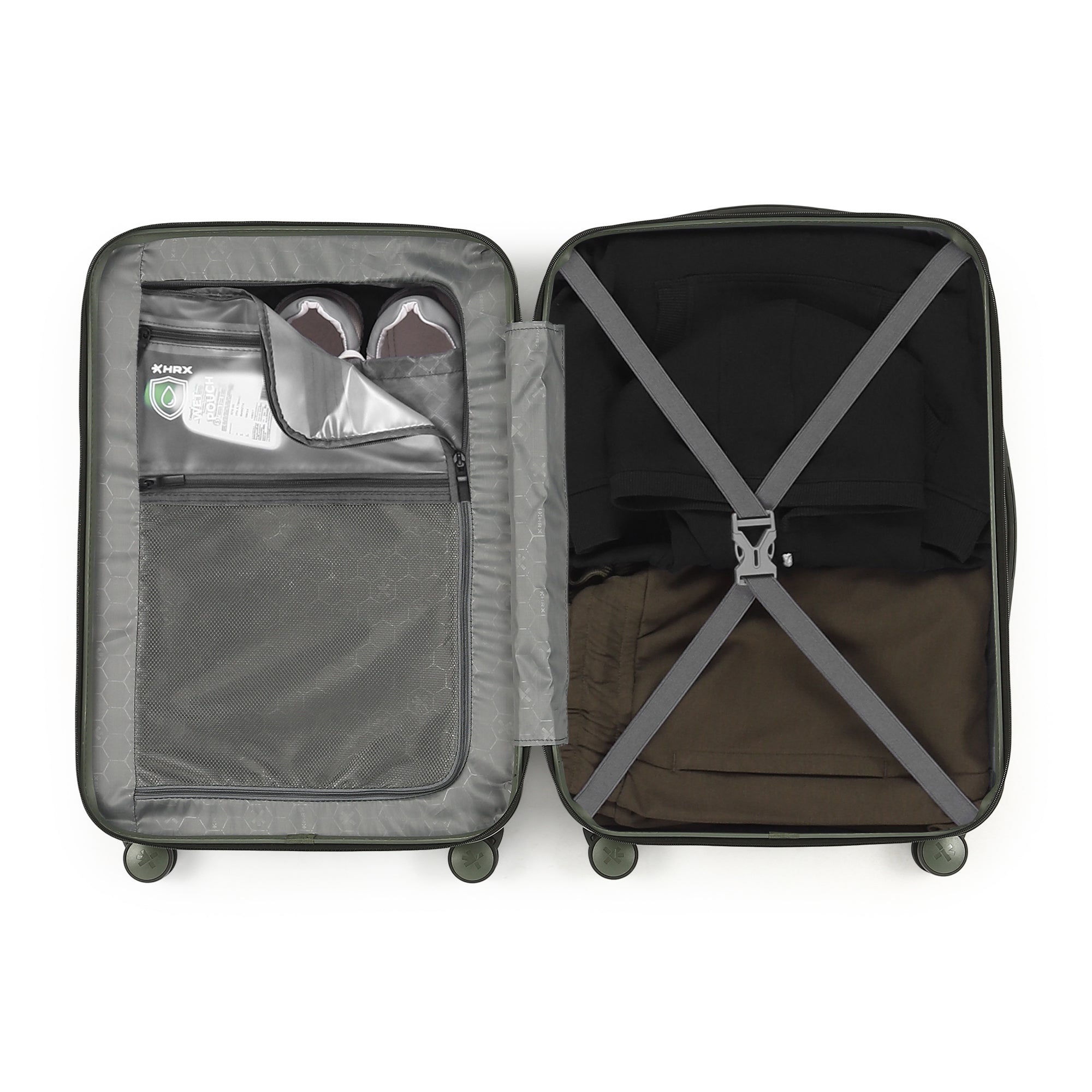 HRX by Hrithik Roshan Small Cabin Suitcase (56 cm) 8 Wheels - Grit