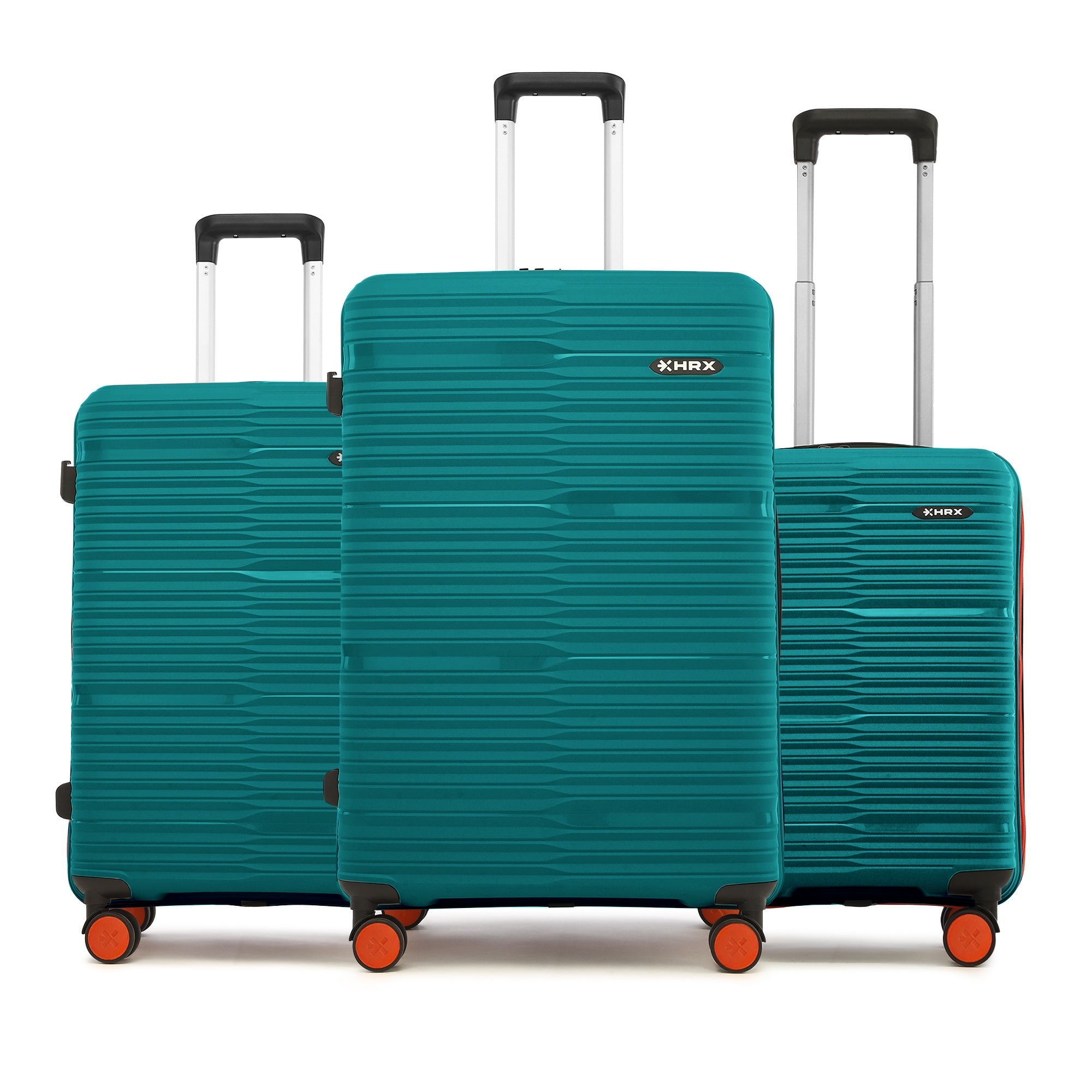 HRX by Hrithik Roshan Hard Body Set of 3 Luggage 8 Wheels - Zanzibar