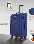 HRX Overdrive Spinner Trolley- Soft Body Luggage
