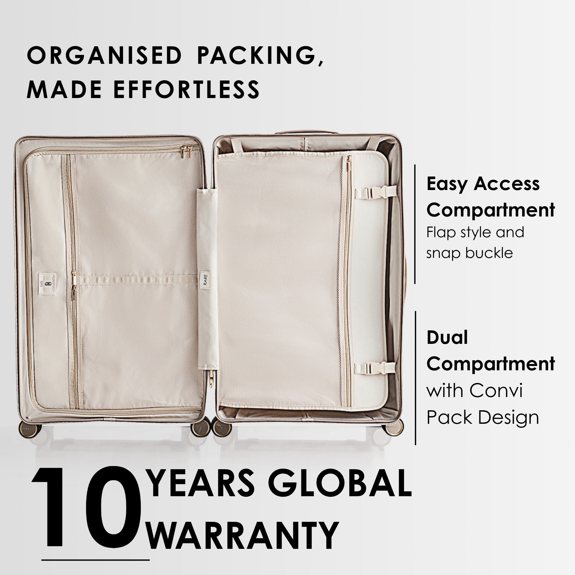RARE RABBIT Tony Trolley – Hard Shell Polycarbonate Luggage