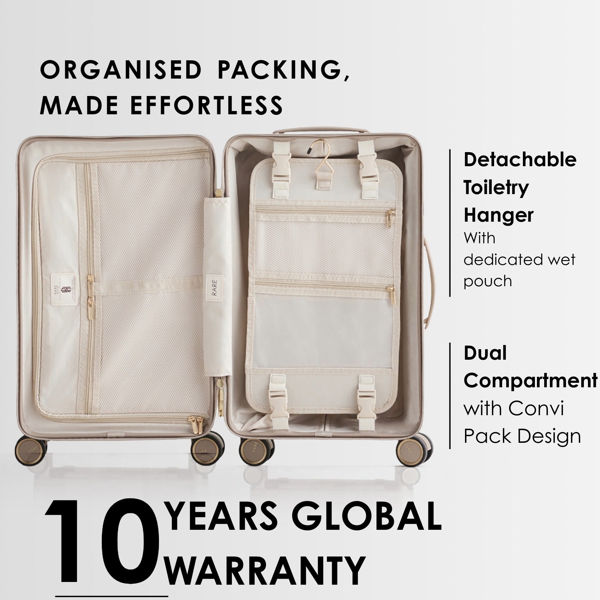 RARE RABBIT Tony Trolley – Hard Shell Polycarbonate Luggage