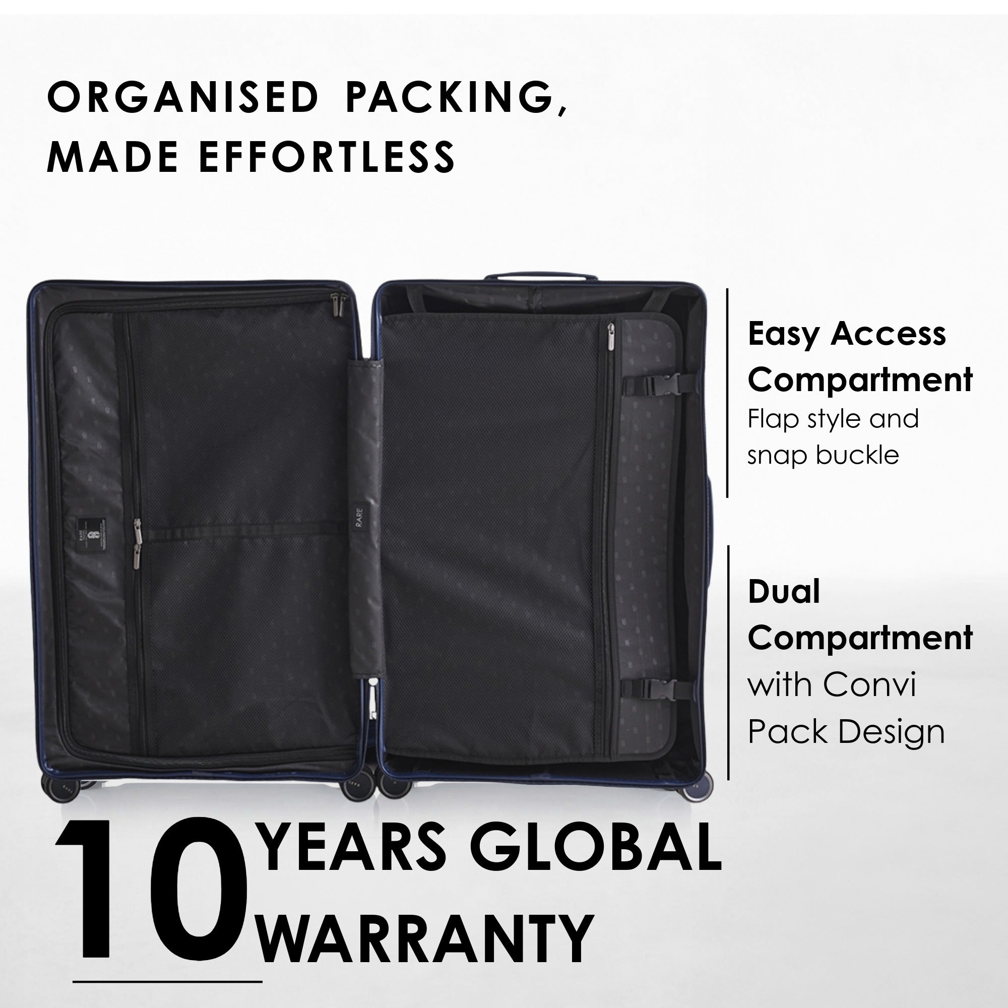 RARE RABBIT Tony Trolley – Hard Shell Polycarbonate Luggage