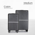 Hard-shell cabin trolley luggage with telescopic handle and four spinner wheels