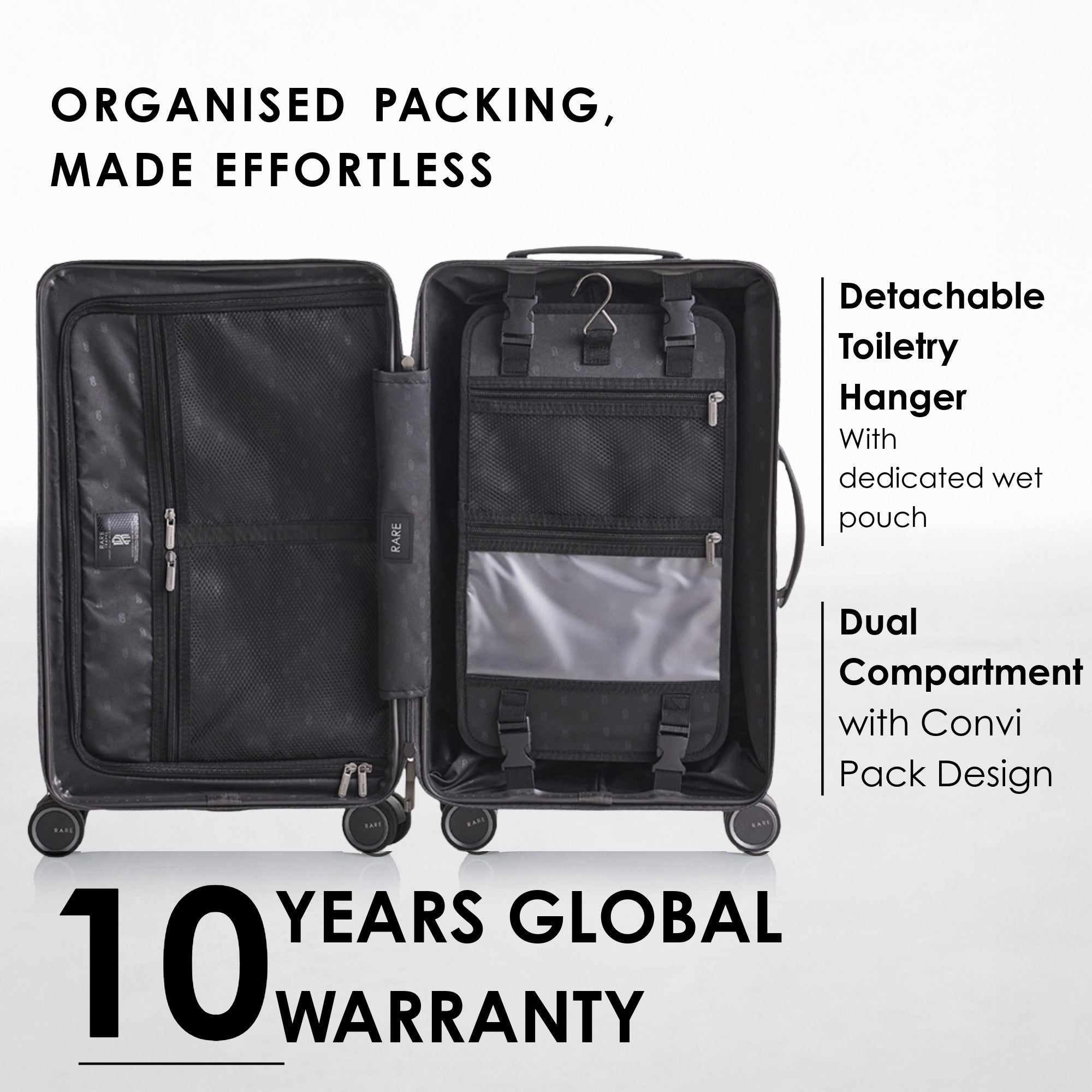 RARE RABBIT Tony Trolley – Hard Shell Polycarbonate Luggage