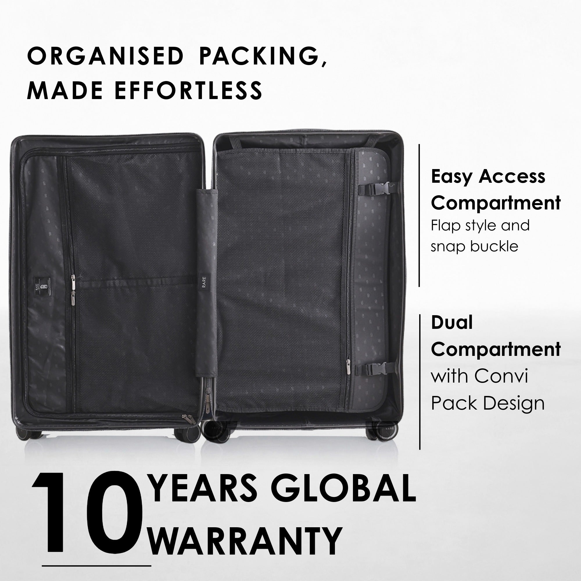 RARE RABBIT Tony Trolley – Hard Shell Polycarbonate Luggage