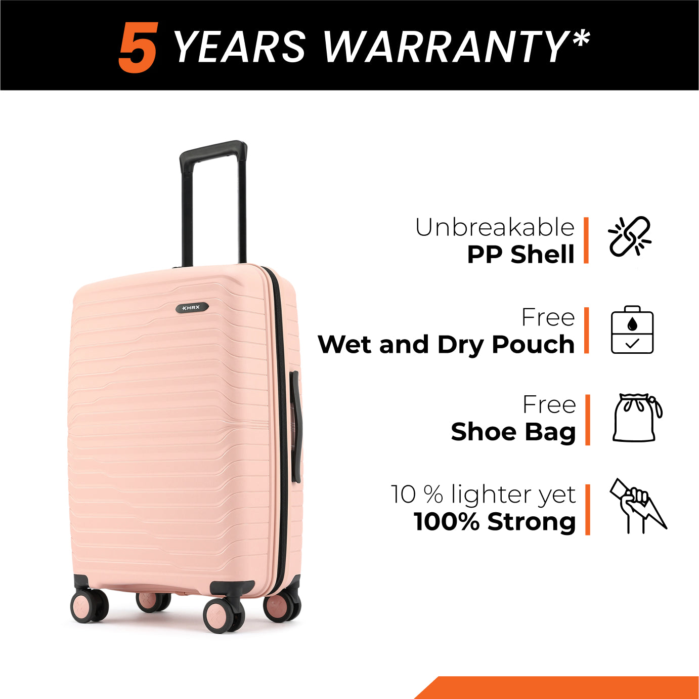 HRX by Hrithik Roshan  Small Cabin Suitcase (56 cm) 8 Wheels - Kyoto