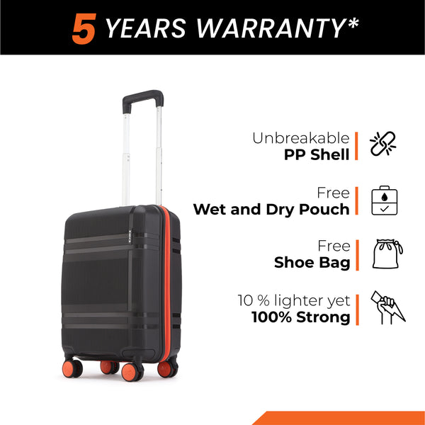 HRX Helium Small Cabin Suitcase (56 cm) 8 Wheels - by Hrithik Roshan